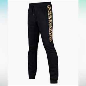 NWT!!! Screenshot Black Leopard Fleece pants